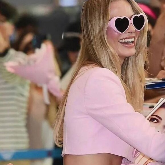 Moschino MOS128/S 0MU1 IR Geometric Sunglasses - Fuchsia\Grey - Picture 5 of 12